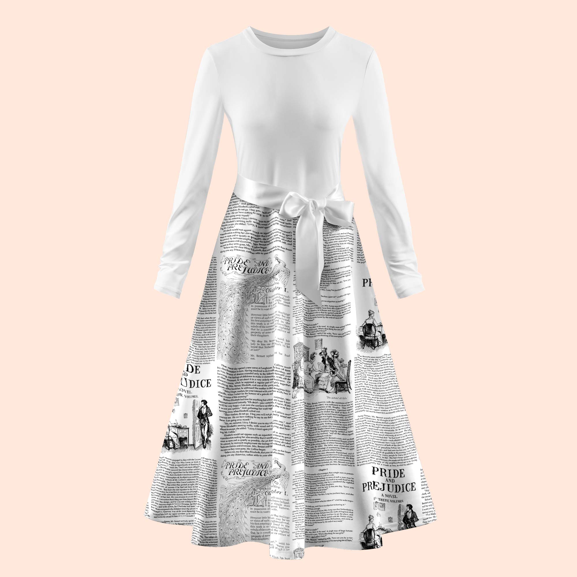 Retro Design Little Women Chapter Teacher Long Sleeve Dress