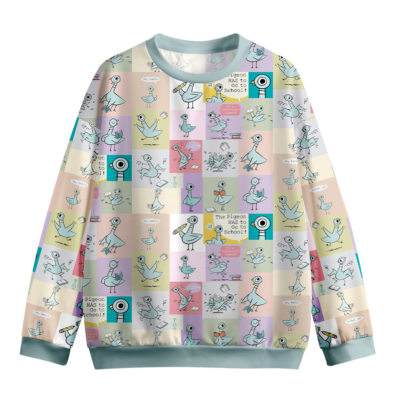 The Pigeon Has To Go To School Teacher Printed Sweatshirt