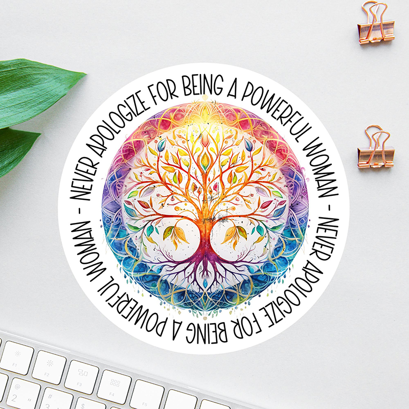 Never Apologize For Being A Powerful Woman Teacher Stickers