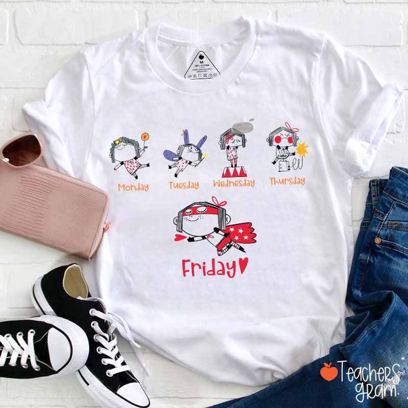 Friday The Happiest Moment Of The Week Teacher T-Shirt
