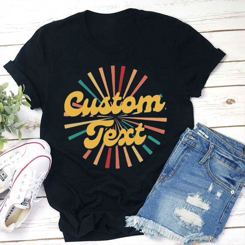 Personalized Retro Style Shining Summer Teacher T-Shirt
