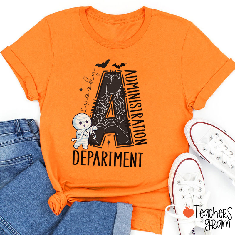 Personalized Initials And Subject Halloween Teacher T-Shirt
