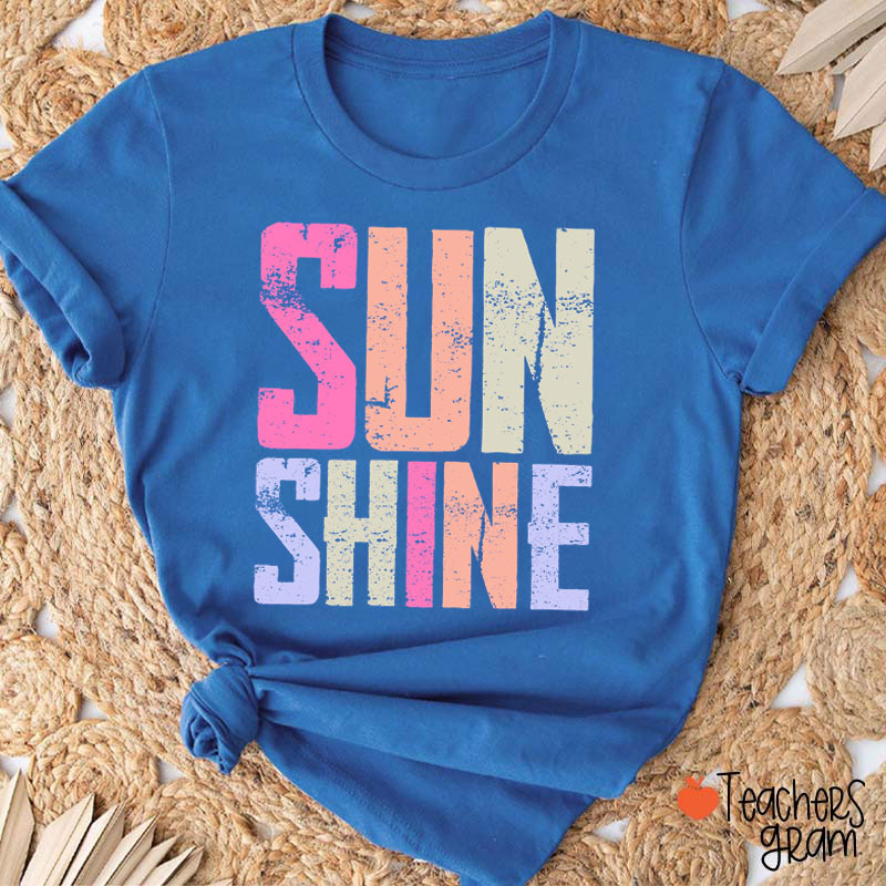 Sun Shine Summer Vibe Teacher T-Shirt
