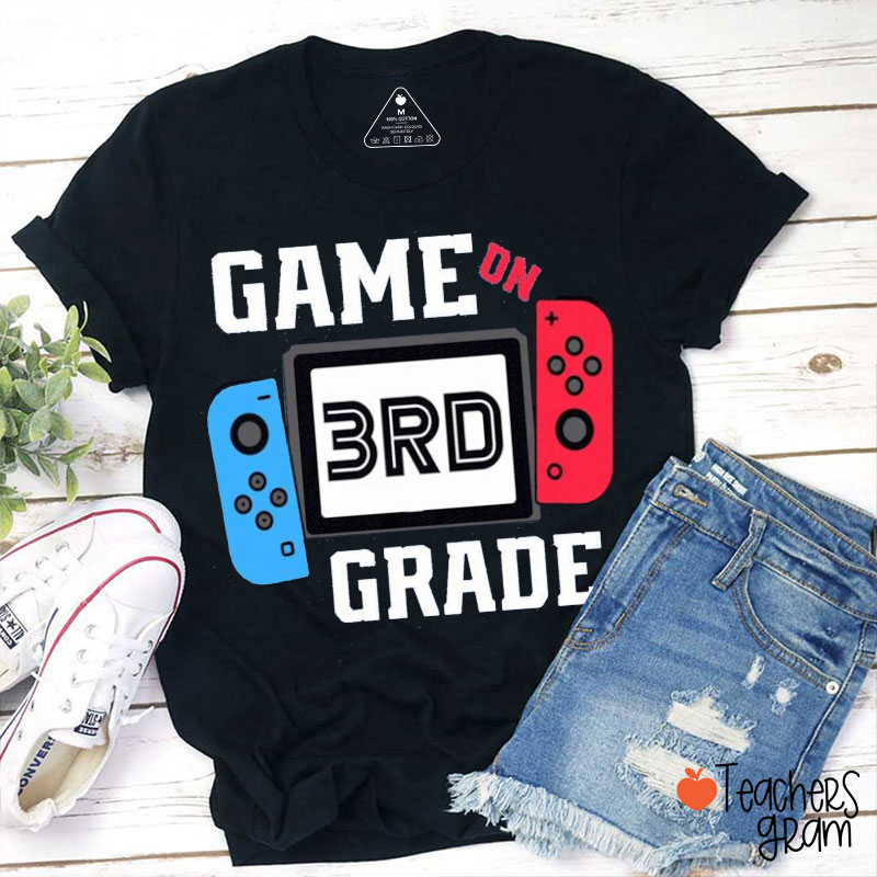 Personalized Grade Game Consoles Teacher T-Shirt