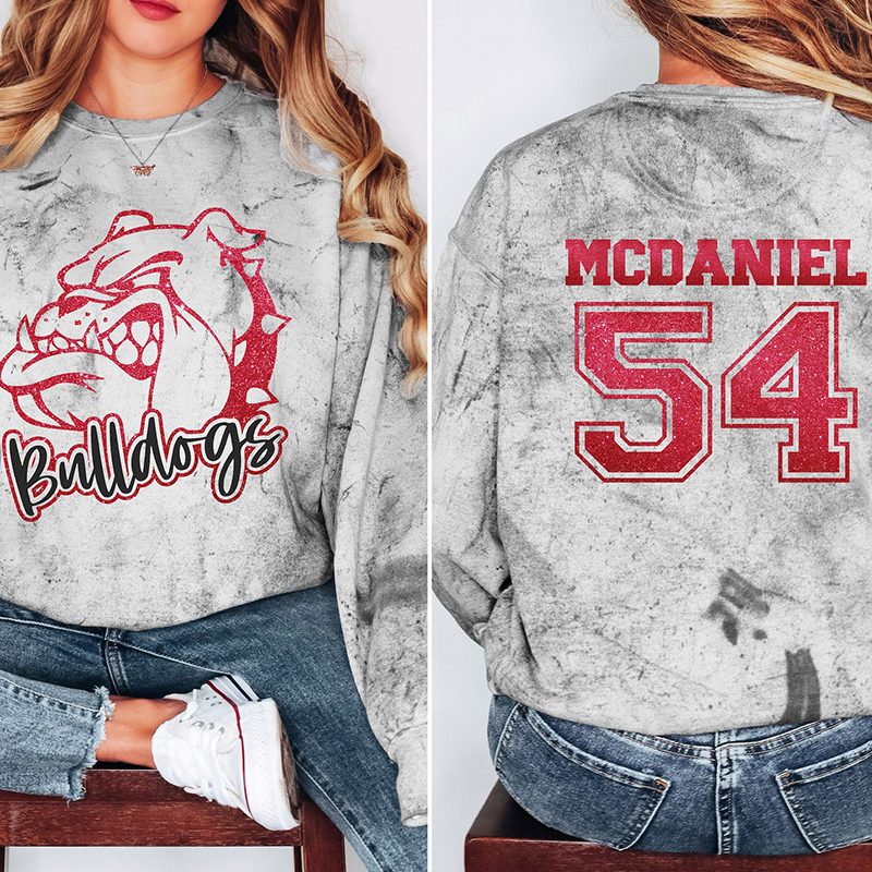 Personalized Mascot Name And Number Game Day Teacher Printed T-Shirt