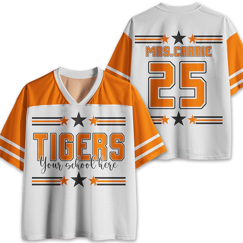 Personalized Star And Stripes Mascot Teacher Mesh Jersey
