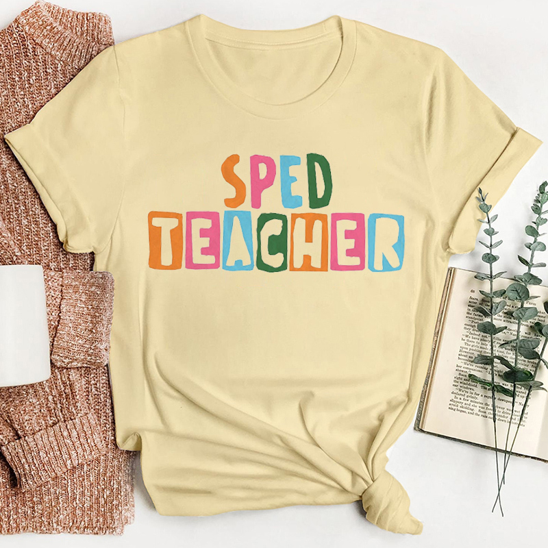 Colorful Cube SPED Teacher T-Shirt