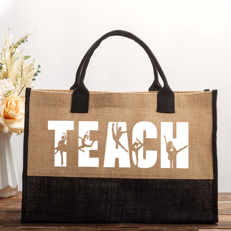Personalized Splicing Teacher Cotton Tote Bag