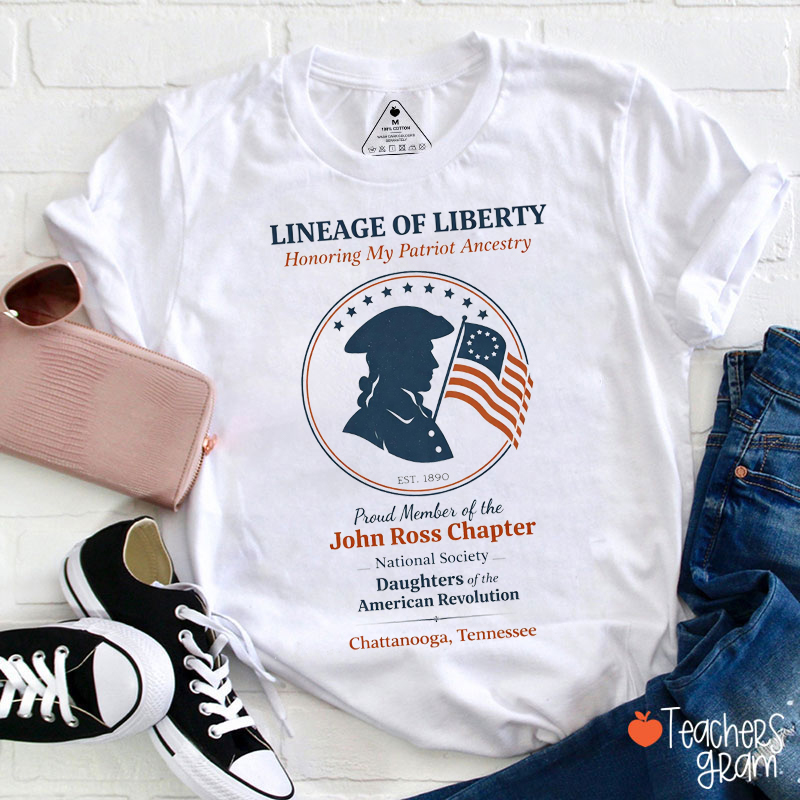 Personalized Lineage Of Liberty Teacher T-Shirt
