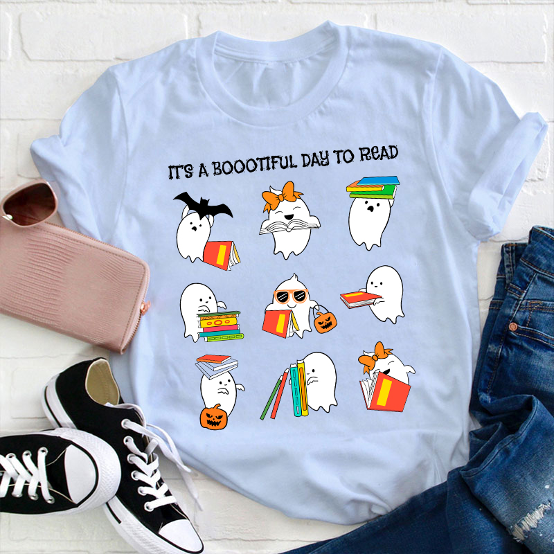 It's A Boootiful Day To Read Teacher T-Shirt