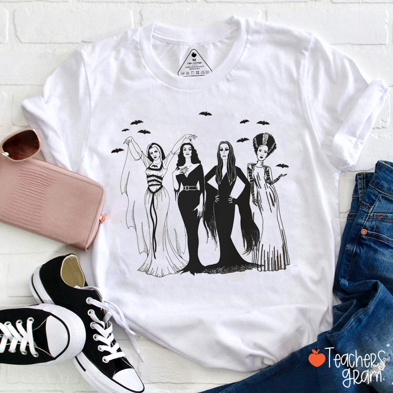 Halloween Friends Spooky Season Teacher T-Shirt