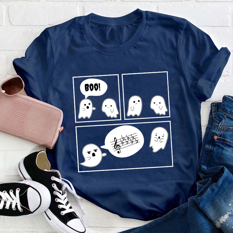 Cute Ghosts Boo Teacher T-Shirt