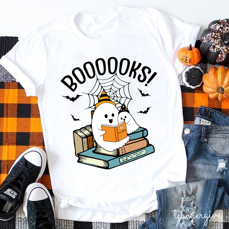 Halloween Boooooks Teacher T-Shirt