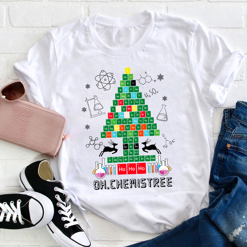 Oh Chemistree Christmas Teacher T-Shirt