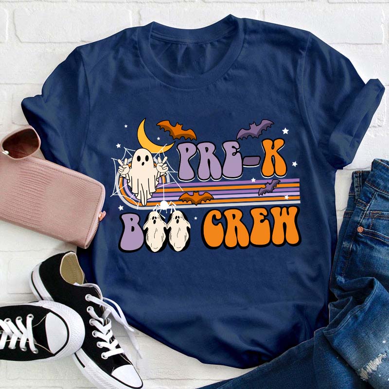 Personalized Grade Boo Crew Teacher T-Shirt