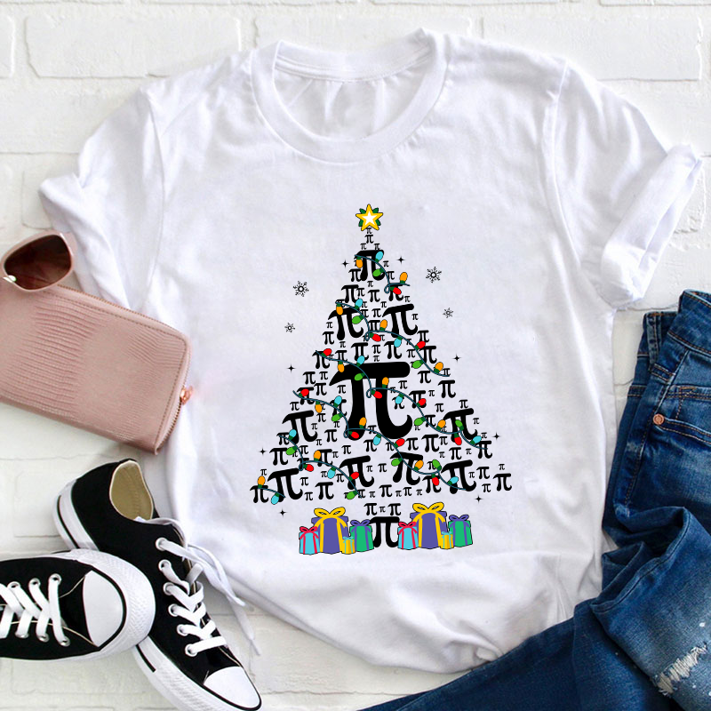 Christmas Pi Tree Teacher T-Shirt