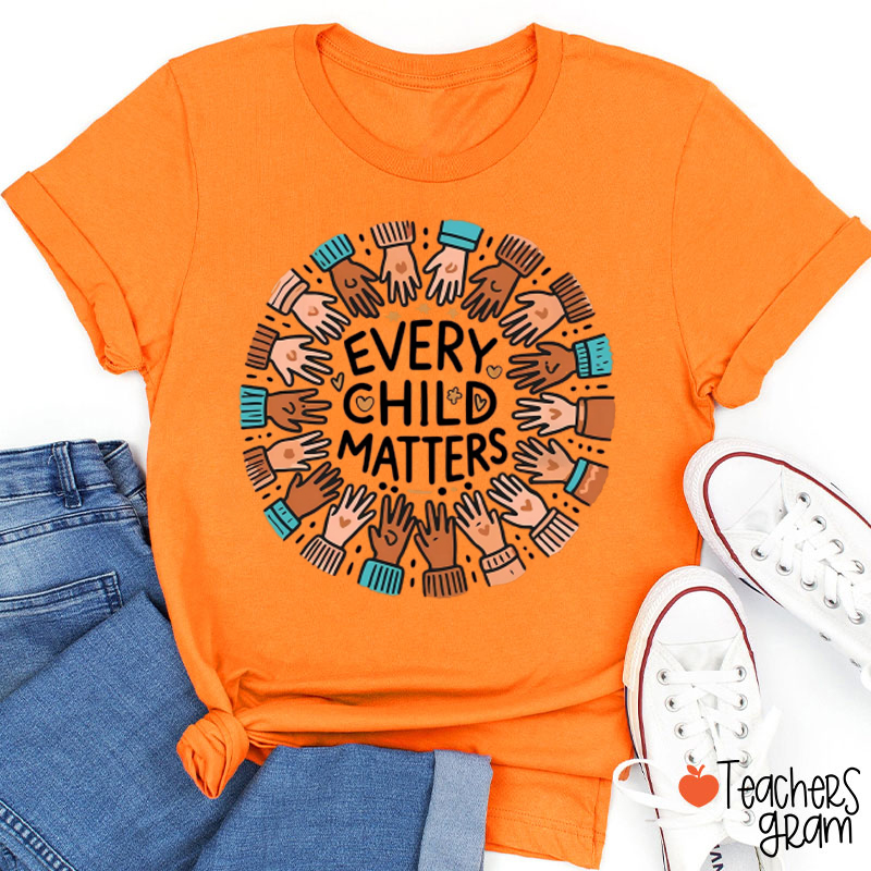Every Child Matters Kindness And Equality Teacher T-Shirt