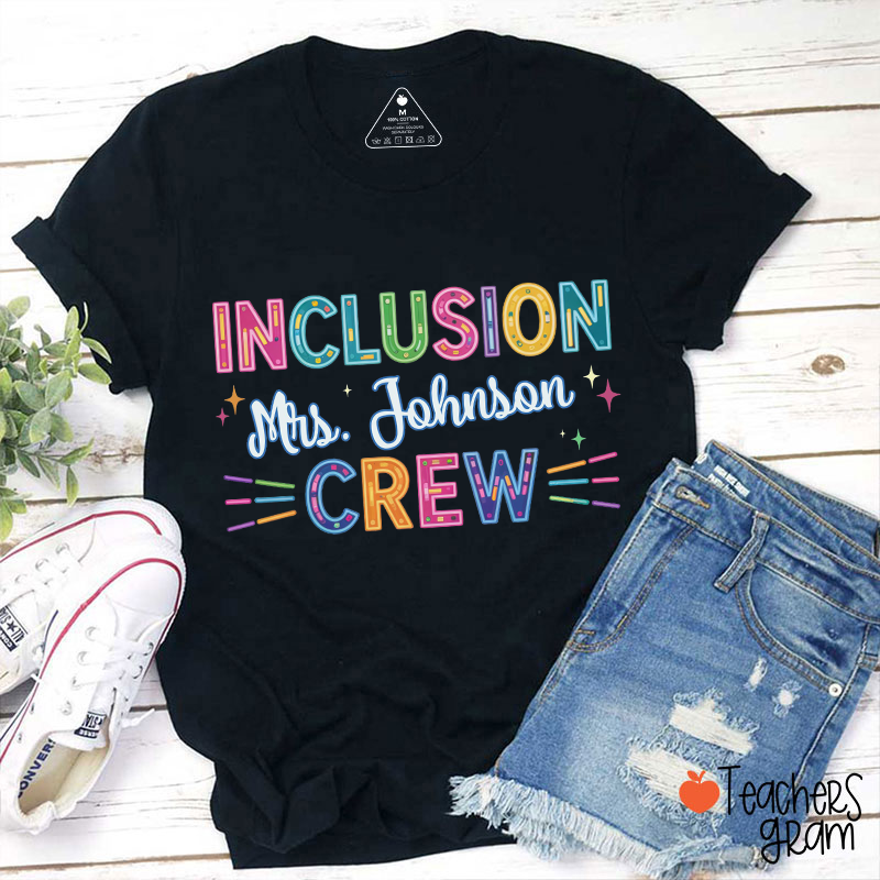 Personalized Neon Lights Star Teacher T-Shirt
