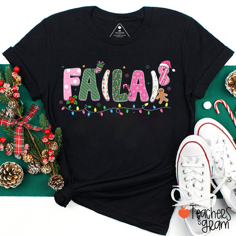 Fa La Math Xmas Teacher T-Shirt