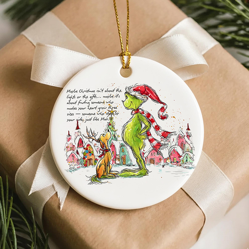 Maybe Christmas Isn't About The Lights Teacher Ceramic Christmas Ornament