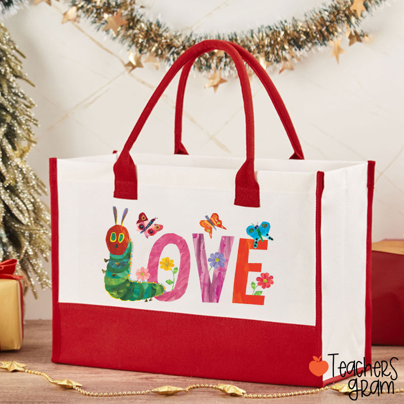 Love Teacher Cotton Tote Bag