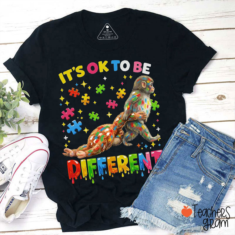 It's Ok To Be Different Autism Awareness Teacher T-Shirt