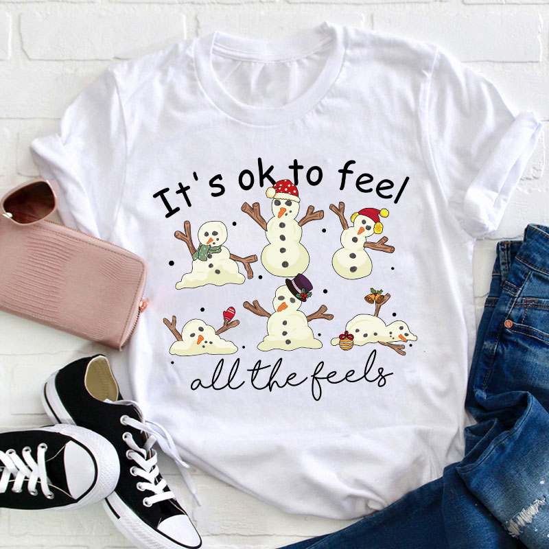 It's Ok To Feel All The Feels Teacher T-Shirt