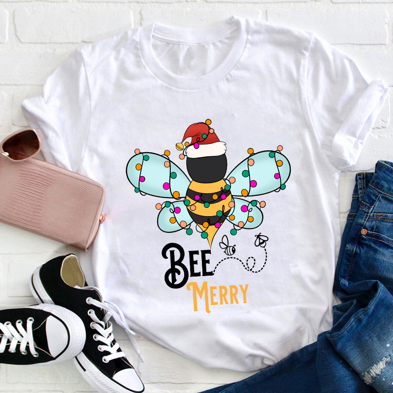 Bee Merry Teacher T-Shirt
