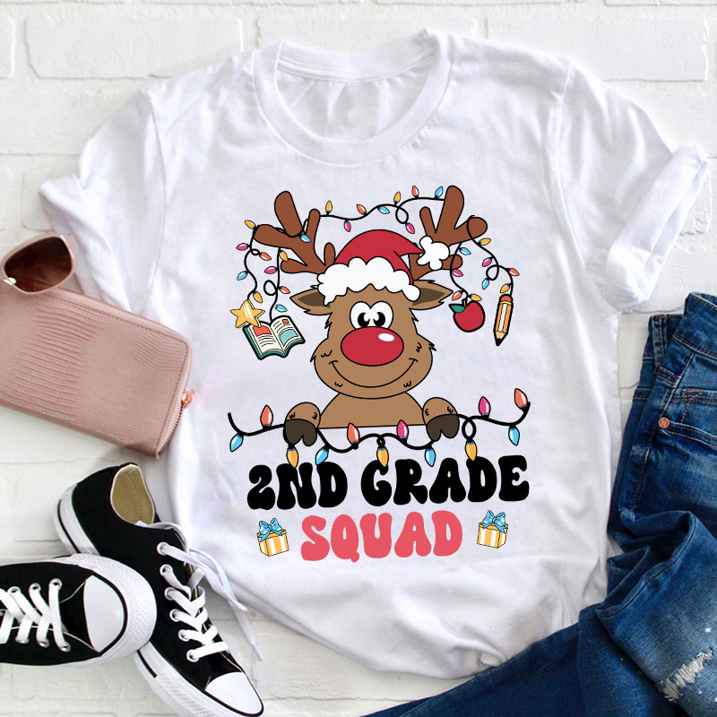 Personalized Grade Elk Squad Teacher T-Shirt