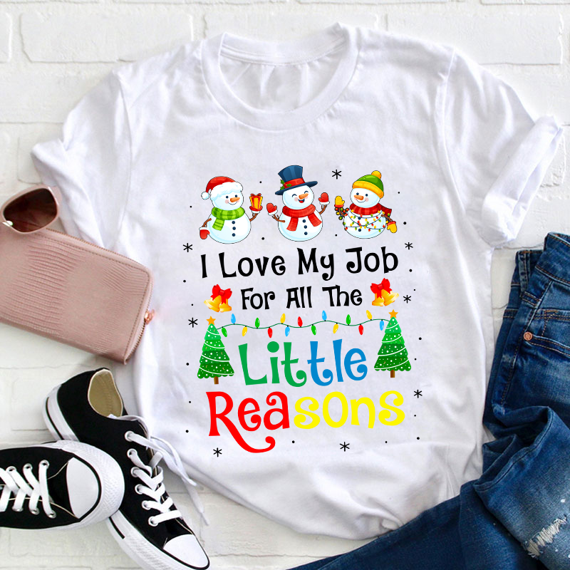 I Love My Job For All The Little Reasons Teacher T-Shirt
