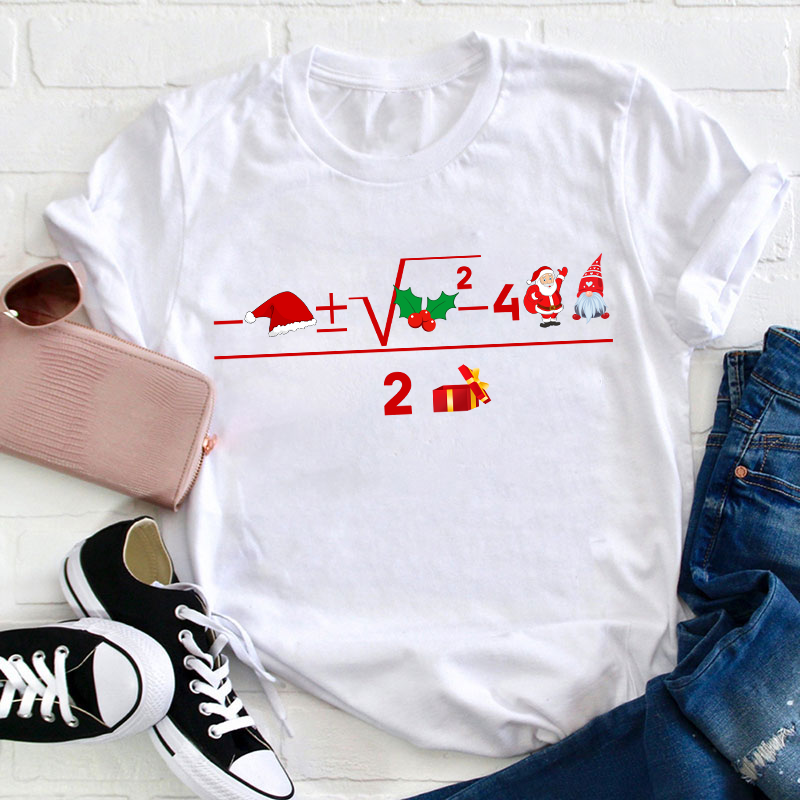 Christmas Math Formula Teacher T-Shirt