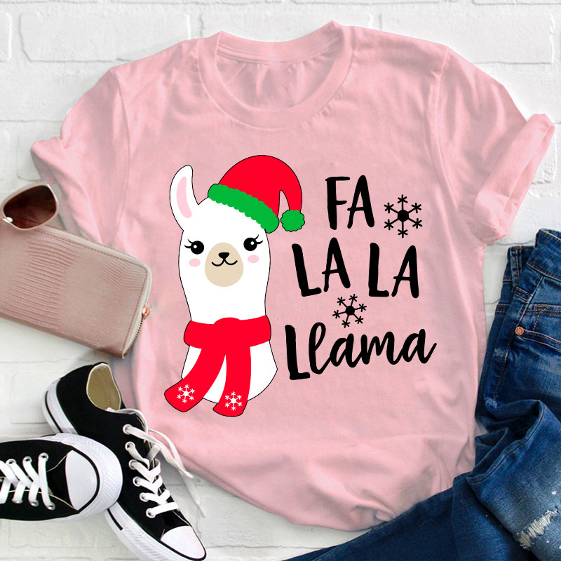 Fa La La Llama Teacher T-Shirt