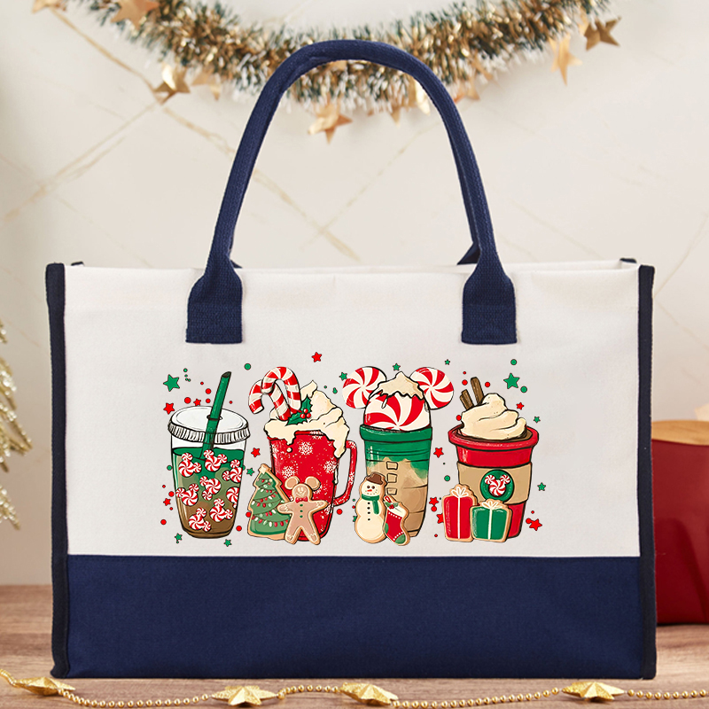 Bet You Want Some Christmas Drink Teacher Cotton Tote Bag
