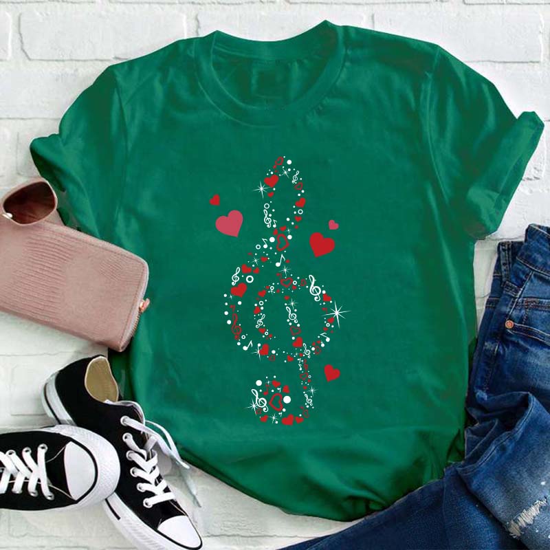 Love Music Note Teacher T-Shirt
