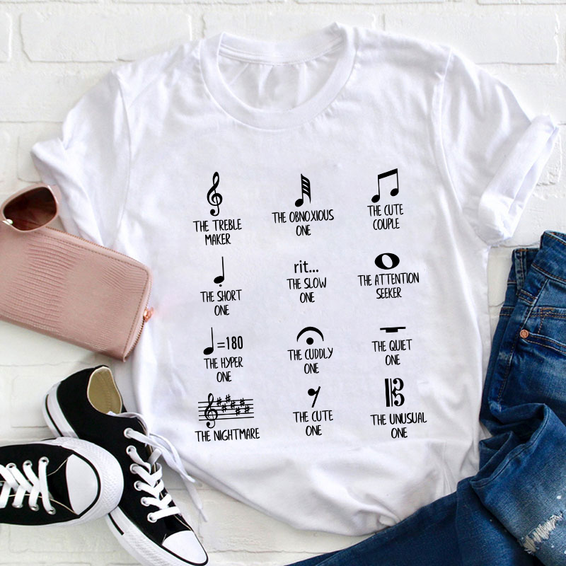 Funny Symbol Music Teacher T-Shirt