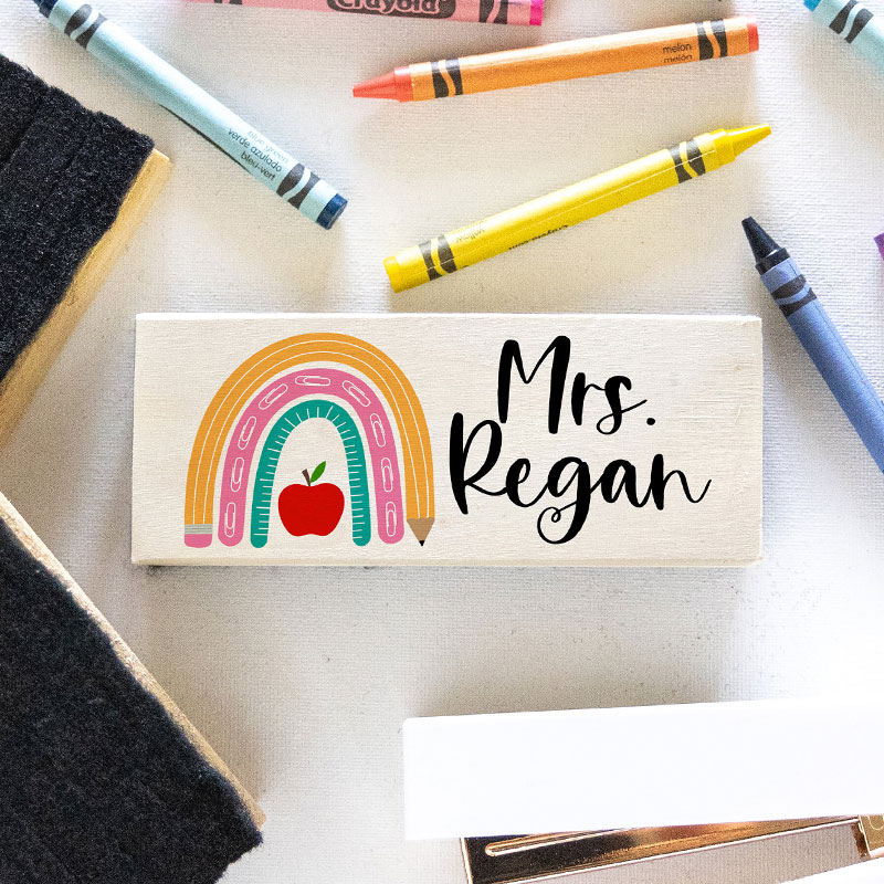 Personalized Teacher Rainbow Teacher Eraser
