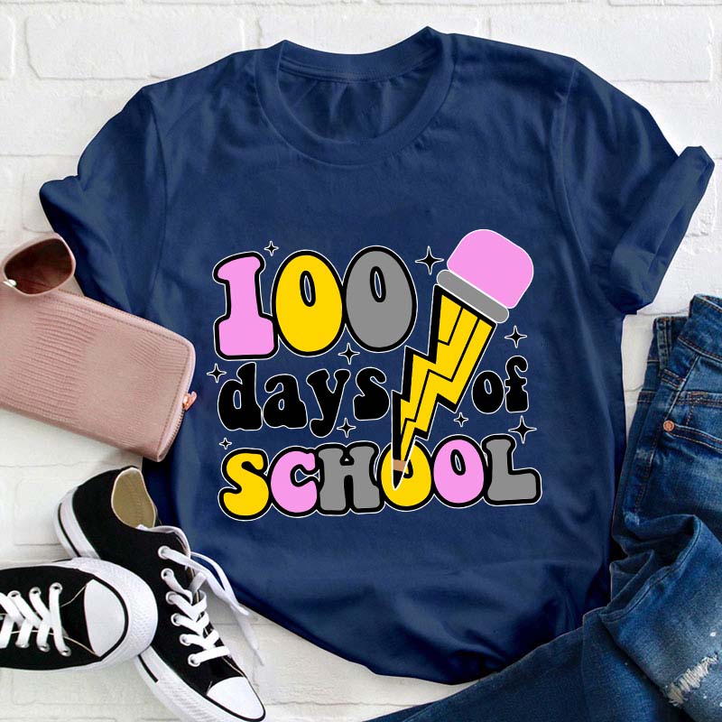 100 Days Of School Teacher T-Shirt