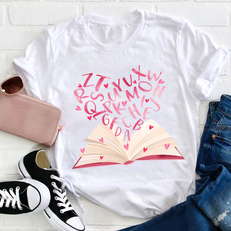 Love In Book Teacher T-Shirt