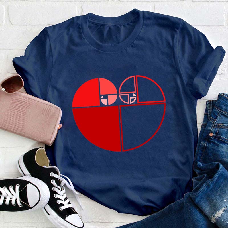 Geometric Love Teacher T-Shirt