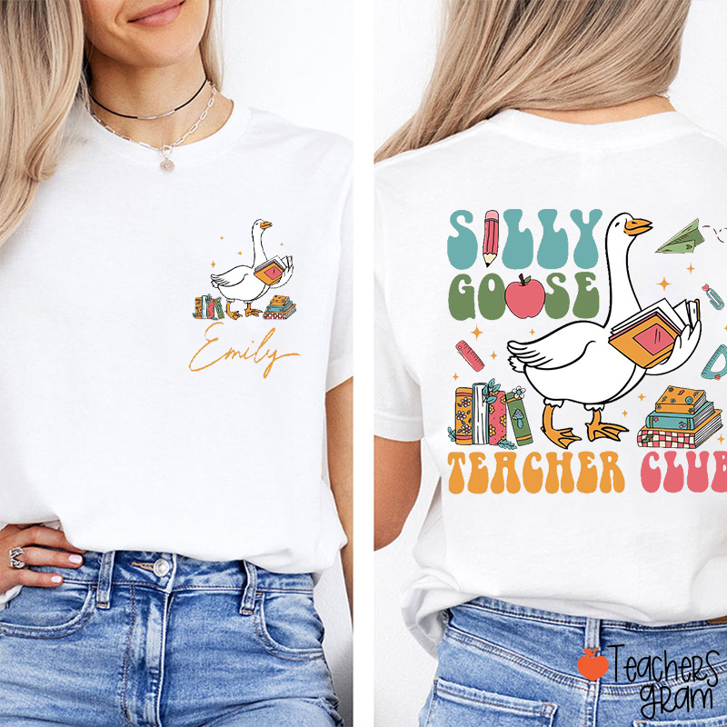 Jolly Goose Teacher Club Teacher Two Sided T-Shirt