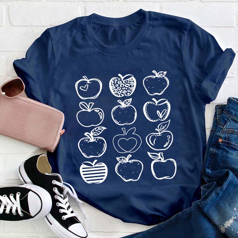Apple Doodles Teacher T-Shirt