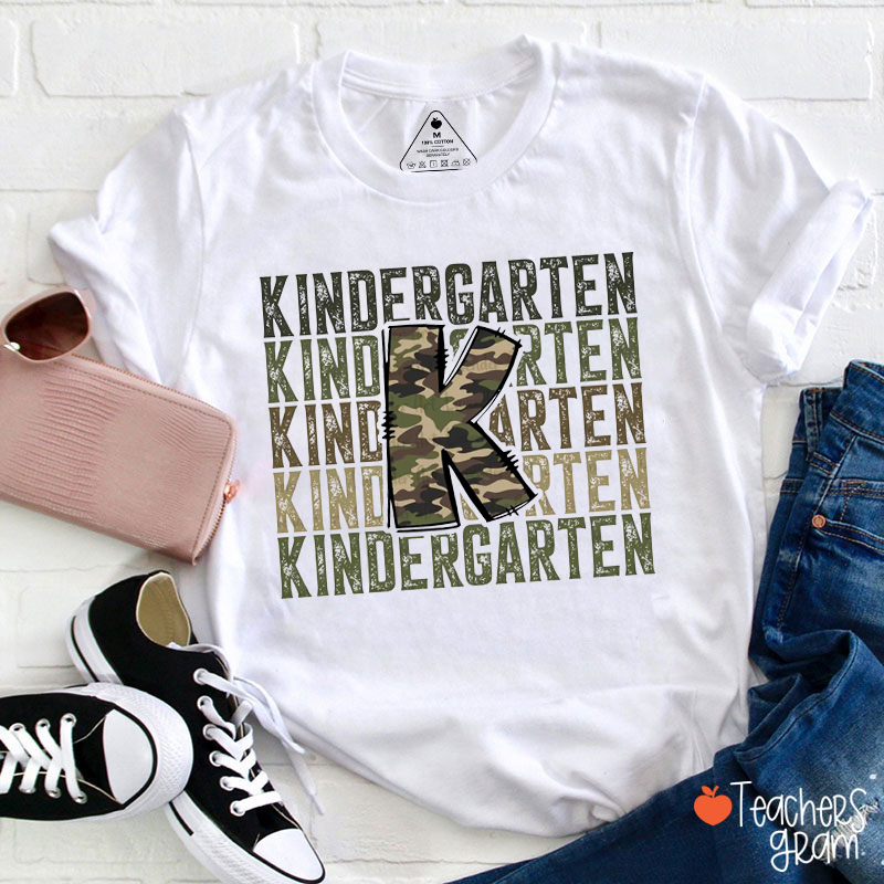 Personalized Grade Camouflage Back To School Teacher T-Shirt