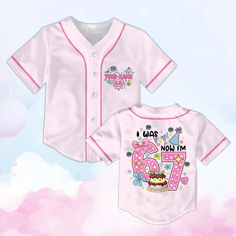 Personalized I Was 6 Now I'm 7 Meme Class Baseball Jersey