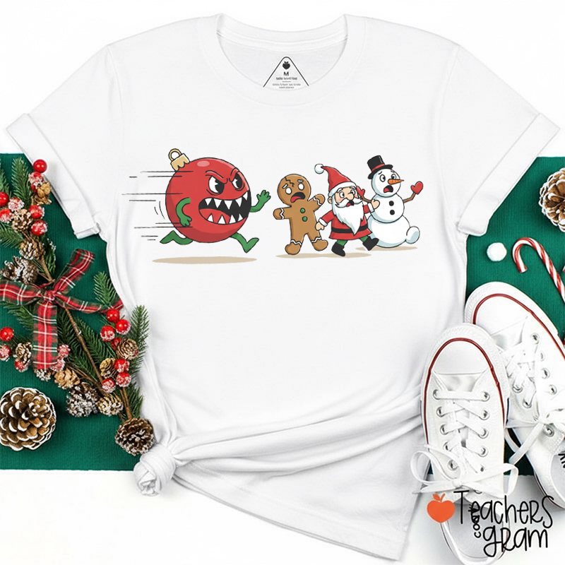 Chase Gingerbread Gnome Snowman Teacher T-Shirt