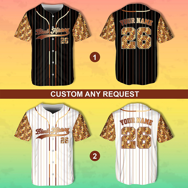 Personalized Name And Number Black History Teacher Baseball Jersey