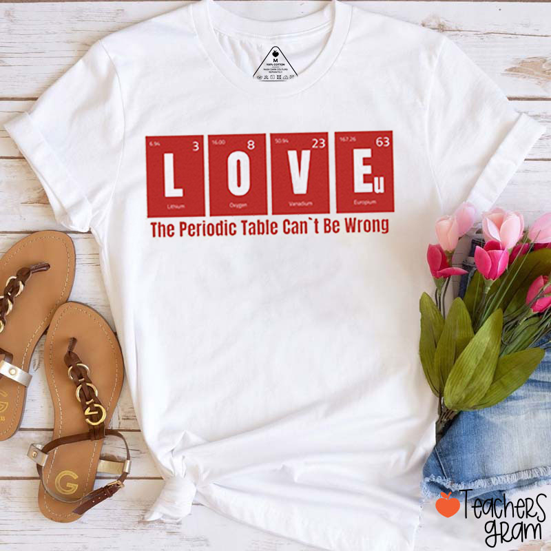 The Periodic Table Can't Be Wrong Love Science Teacher T-Shirt