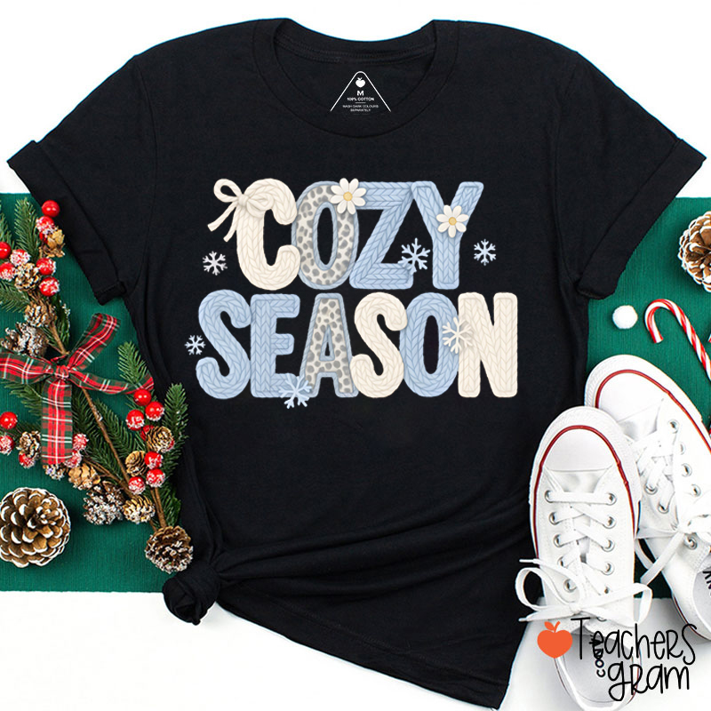 Faux Yarn Cozy Season Teacher T-Shirt