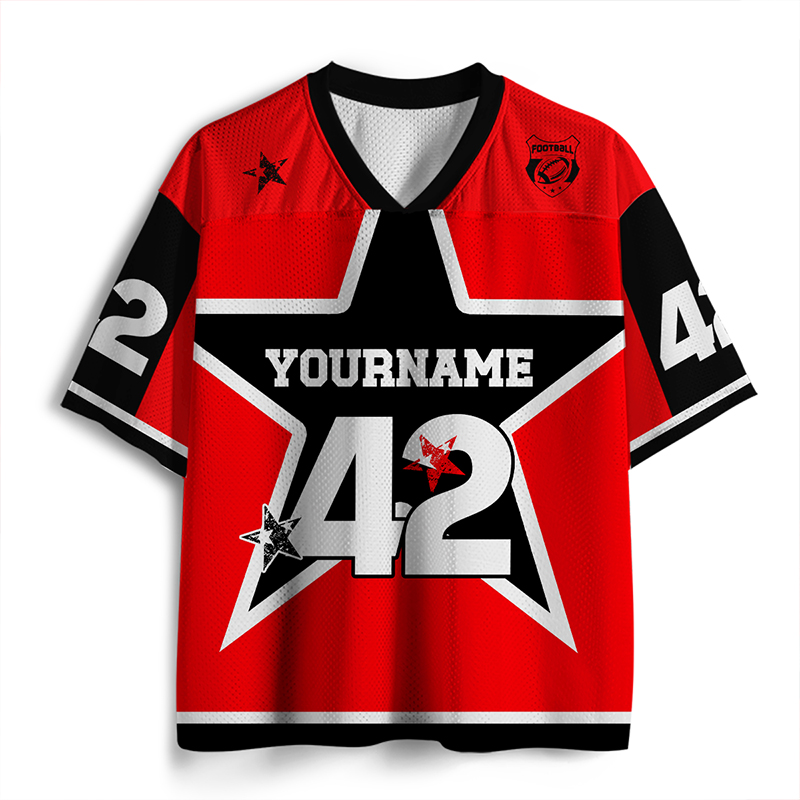 Personalized Name And Number Sport Star Teacher Mesh Jersey