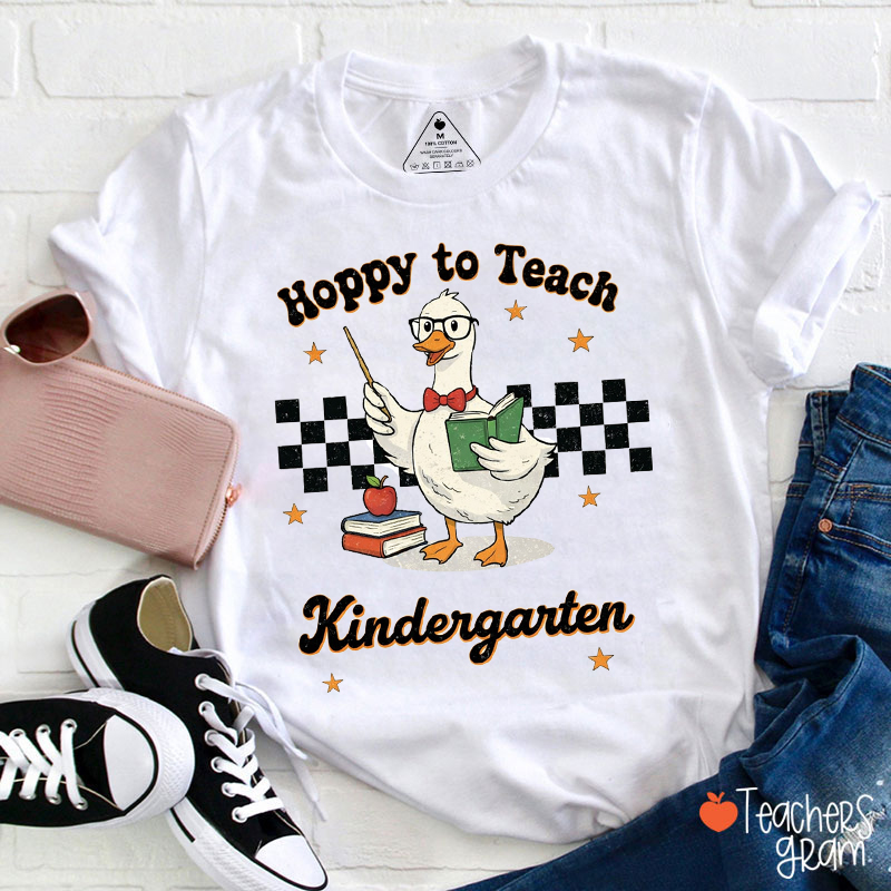 Personalized Grade Hoppy To Teach Teacher T-Shirt