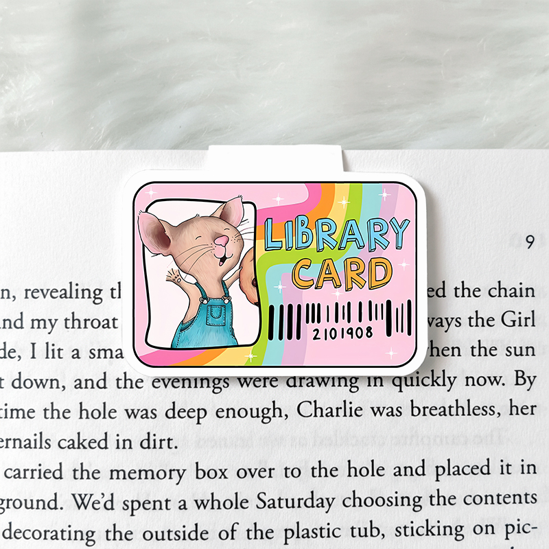 Little Mouse Library Card Teacher Magnetic Bookmark